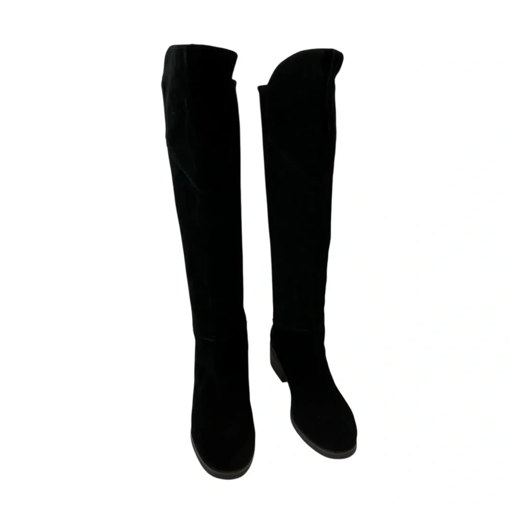Lucky brand Black genuine, leather suede‎ Over-the-Knee Boots size 9 1/2